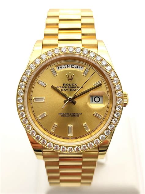 rolex day date watch 18 ct.